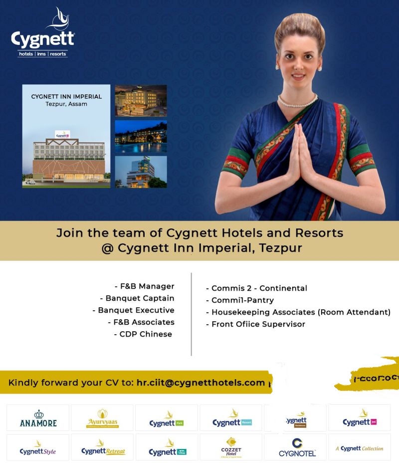Job Opportunities at Cygnett Inn Imperial, Tezpur