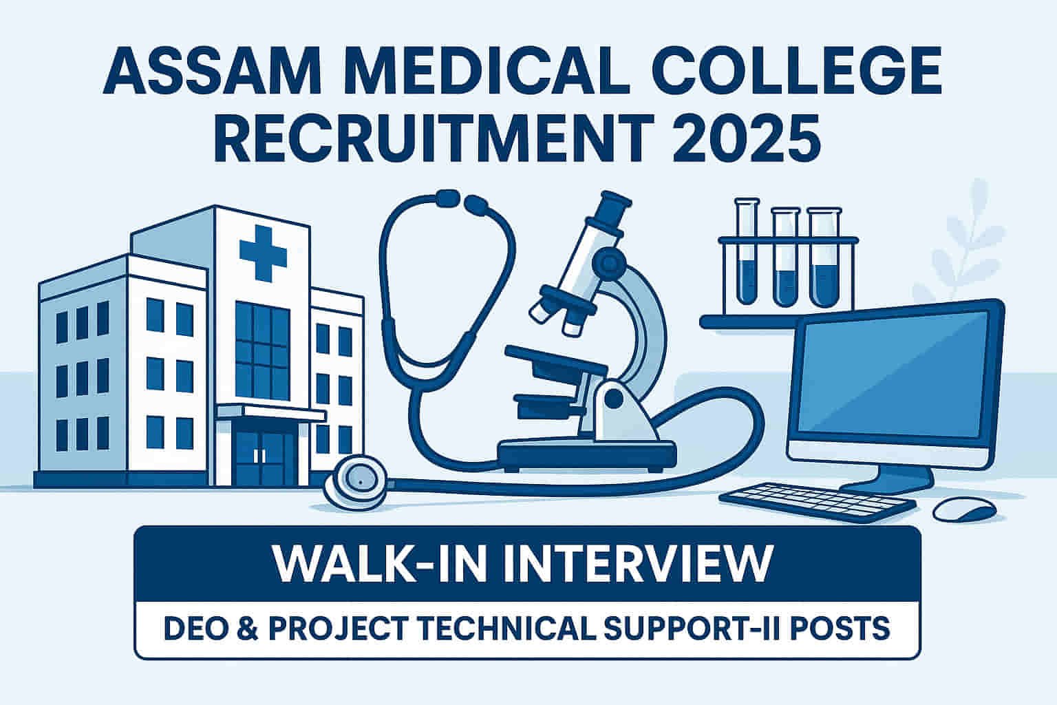 Assam Medical College Recruitment 2025 for Data Entry Operator and Project Technical Support-II Posts, Walk-in Interview Dates and Eligibility