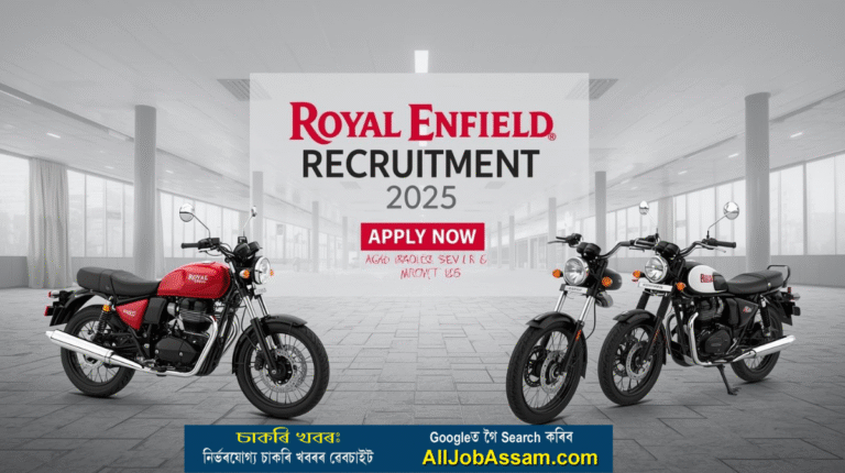 Royal Enfield dealership recruitment 2025 Guwahati – Sales Executive, Ride Coordinator, Service Consultant and Technician vacancies