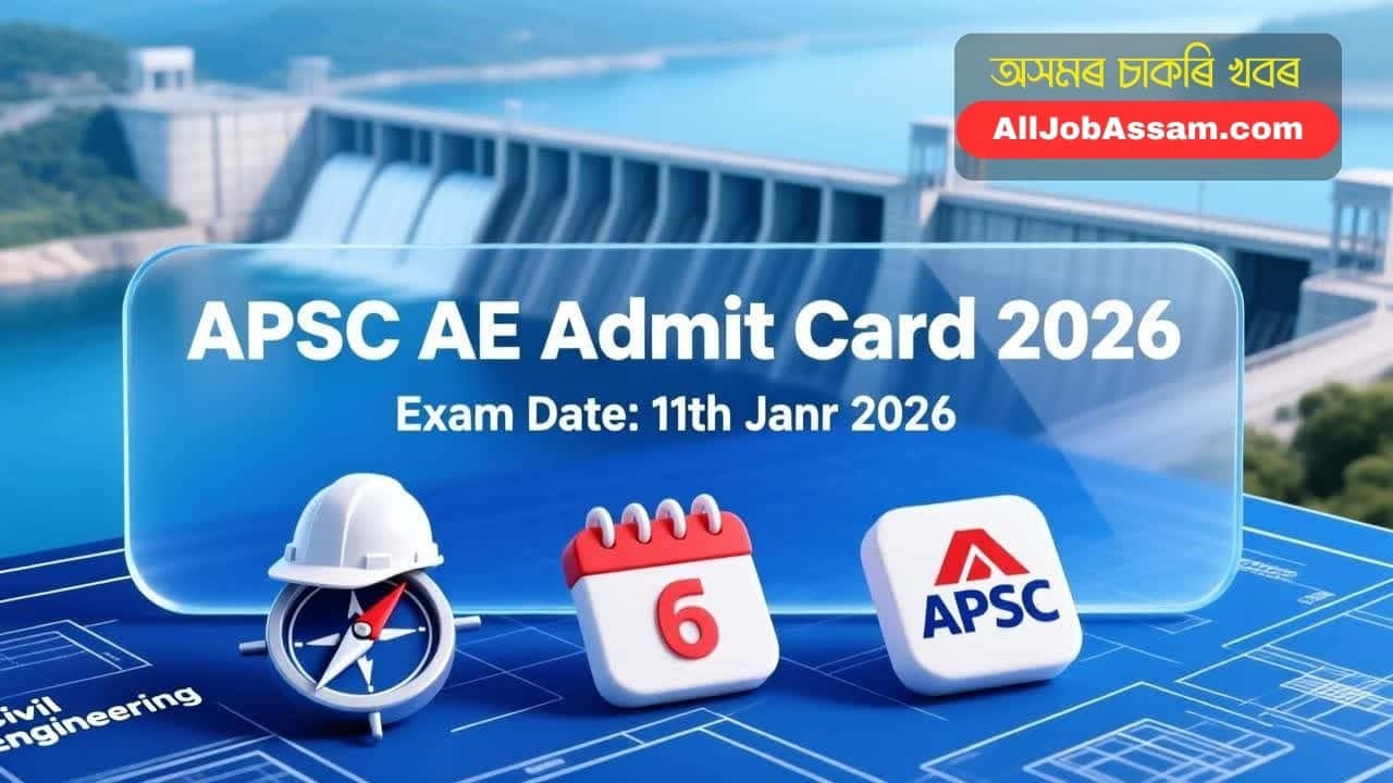 APSC AE Admit Card 2026 Exam Date Notification for Assistant Engineer Civil Water Resources Department