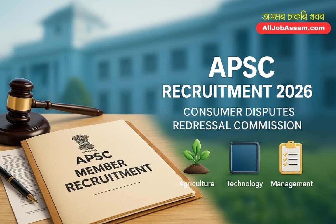 APSC Recruitment 2026 Official Notification for 35 Member Posts in Consumer Disputes Redressal Commission