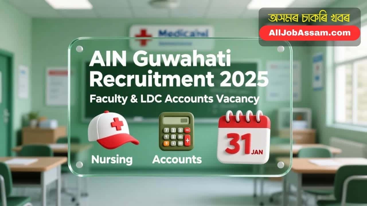 AIN Guwahati Recruitment 2025 Notification for Faculty and LDC Vacancy