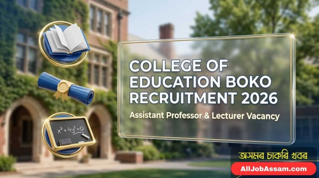 College of Education Boko Recruitment 2026 – Apply for Assistant Professor & Lecturer Posts