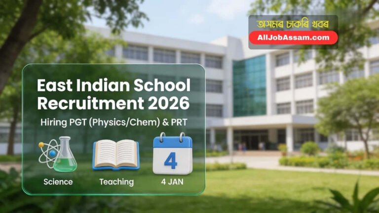 East Indian School Biswanath Chariali Recruitment 2026 PGT and PRT Teacher Vacancy