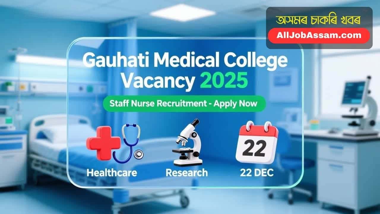 Gauhati Medical College Vacancy 2025 Staff Nurse Recruitment Notification