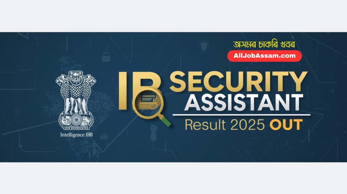 IB Security Assistant Result 2025 Declared - Intelligence Bureau Logo and Exam Result Concept