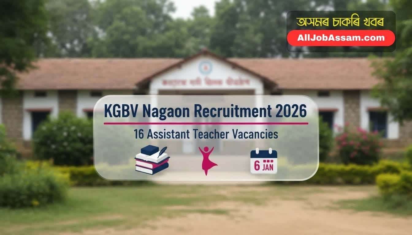 KGBV Nagaon Recruitment 2026 Official Advertisement for Assistant Teacher Vacancy