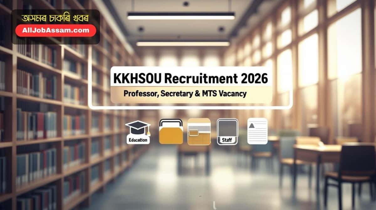KKHSOU Recruitment 2026 Notification for Professor Secretary and MTS Vacancy
