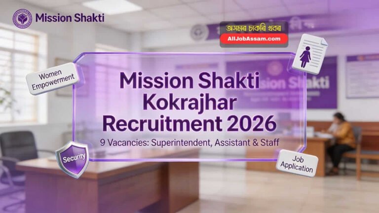 Mission Shakti Kokrajhar Recruitment 2026 Notification for 09 Vacancies in Shakti Sadan