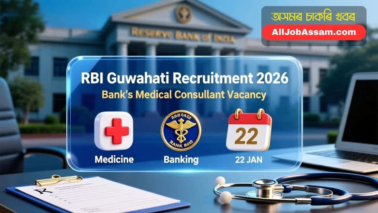 RBI Guwahati Recruitment 2026 Bank Medical Consultant Vacancy Notification