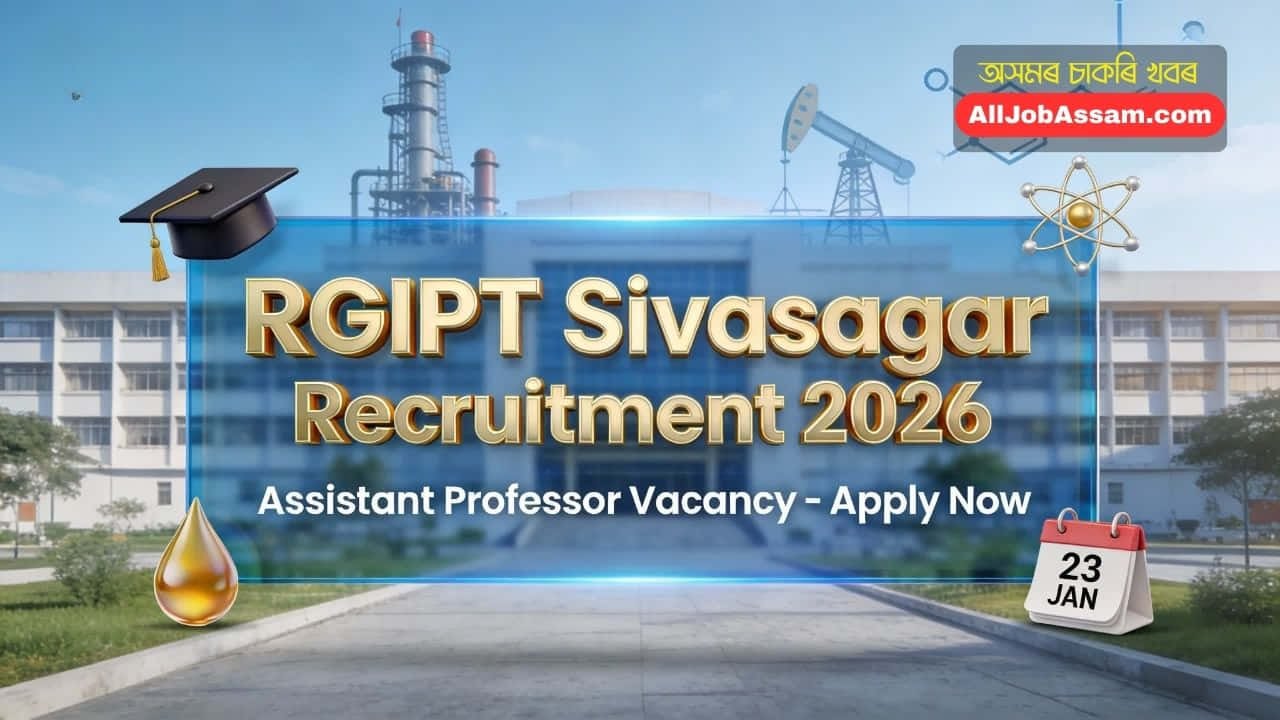 RGIPT Sivasagar Recruitment 2026 Assistant Professor Vacancy Notification