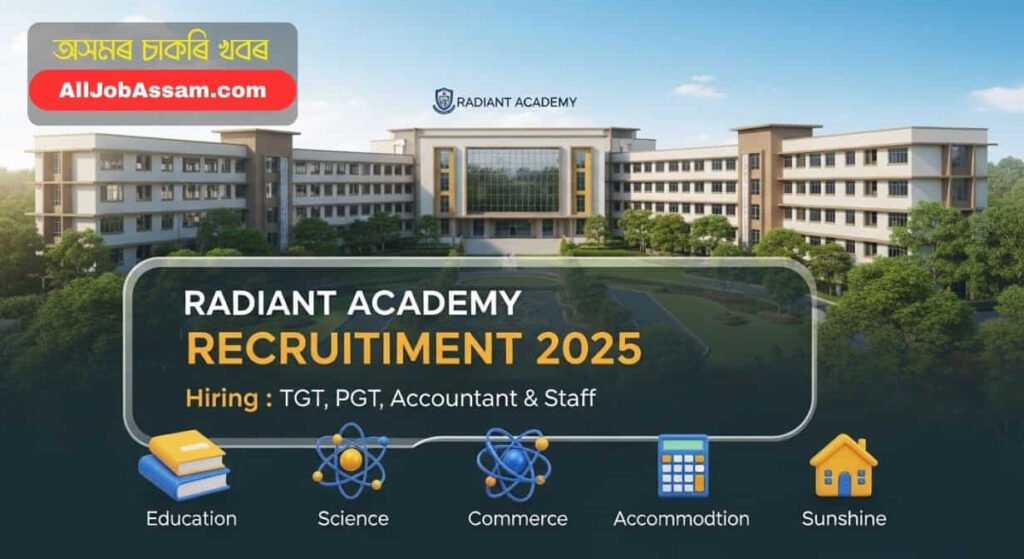 Radiant Academy Bilasipara Recruitment 2025 – Apply for TGT, PGT & Non-Teaching Posts