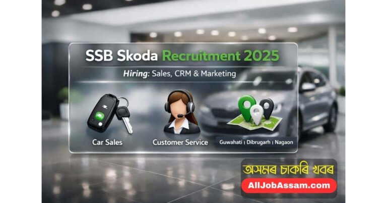 SSB Skoda Recruitment 2025 Walk-in Interview for Sales Manager and Executive in Assam