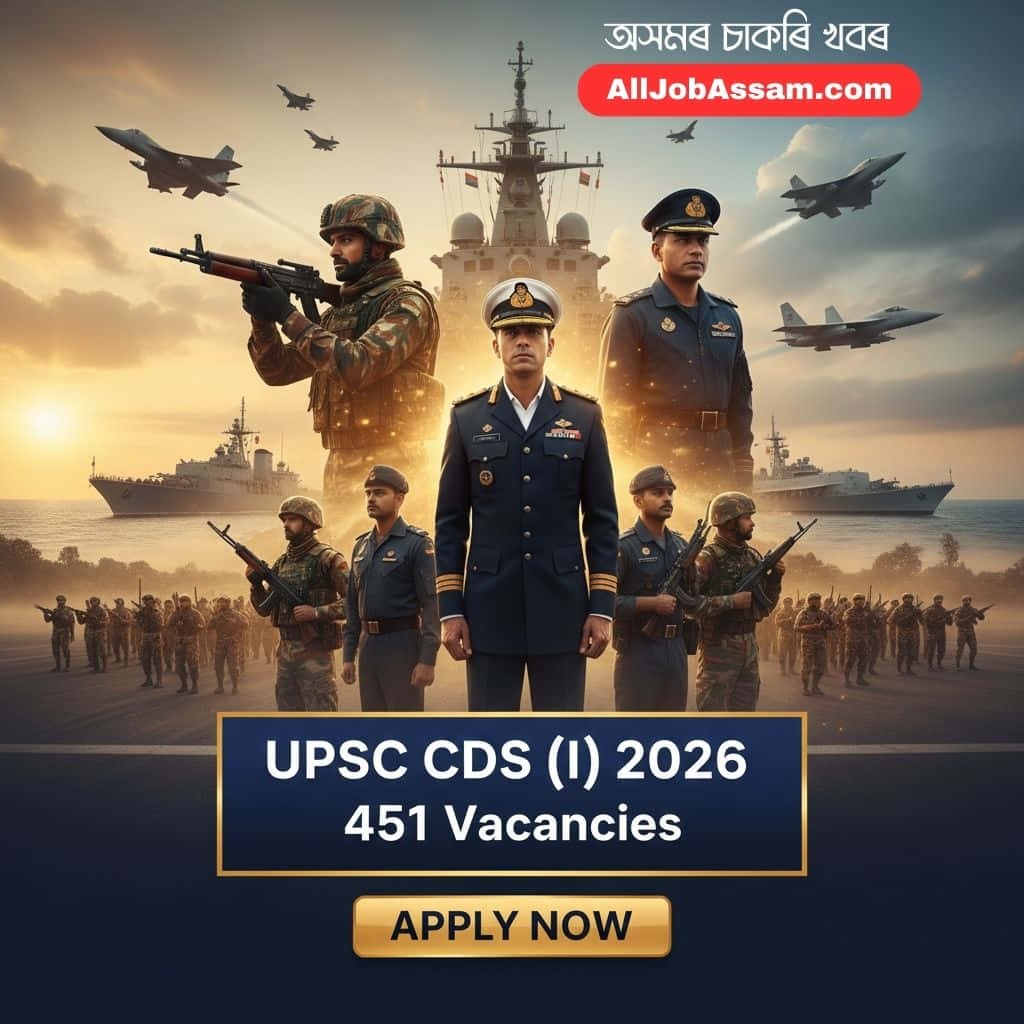 UPSC CDS 1 Examination 2026 Official Notification for 451 Vacancies