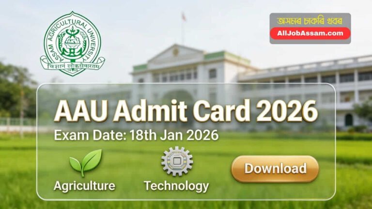 AAU Admit Card 2026 Notification for ATMA Project 489 Vacancies Exam Date