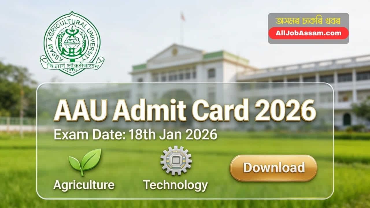 AAU Admit Card 2026 Notification for ATMA Project 489 Vacancies Exam Date