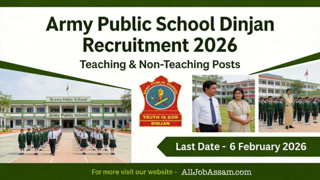 Army Public School Dinjan Recruitment 2026