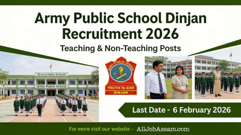 Army Public School Dinjan Recruitment 2026