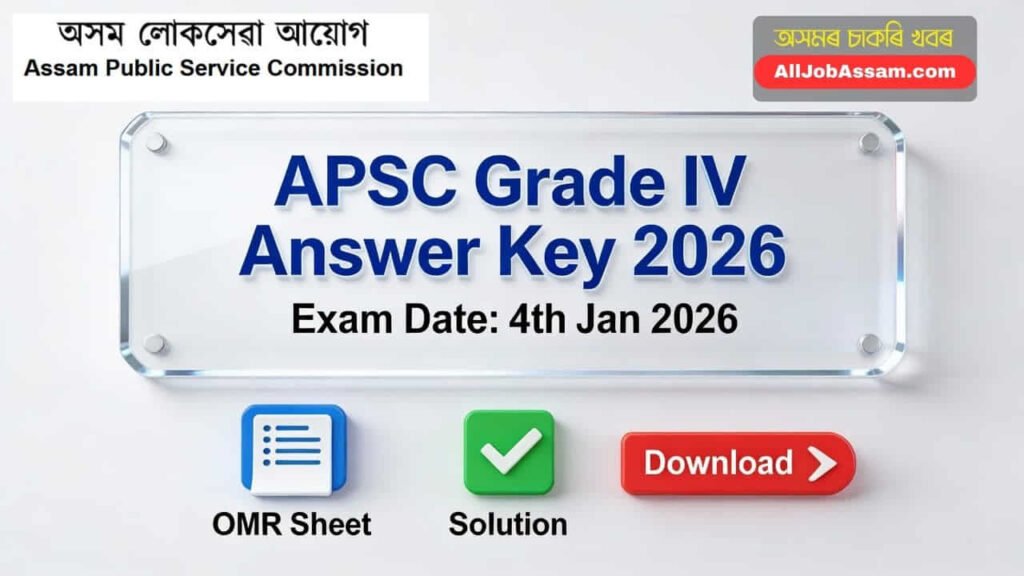 APSC Grade IV Exam 2026 Answer Key Download PDF for General Studies Paper