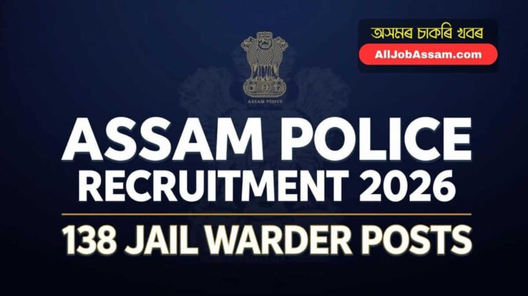 Official notification of Assam Police Jail Warder Recruitment 2026.