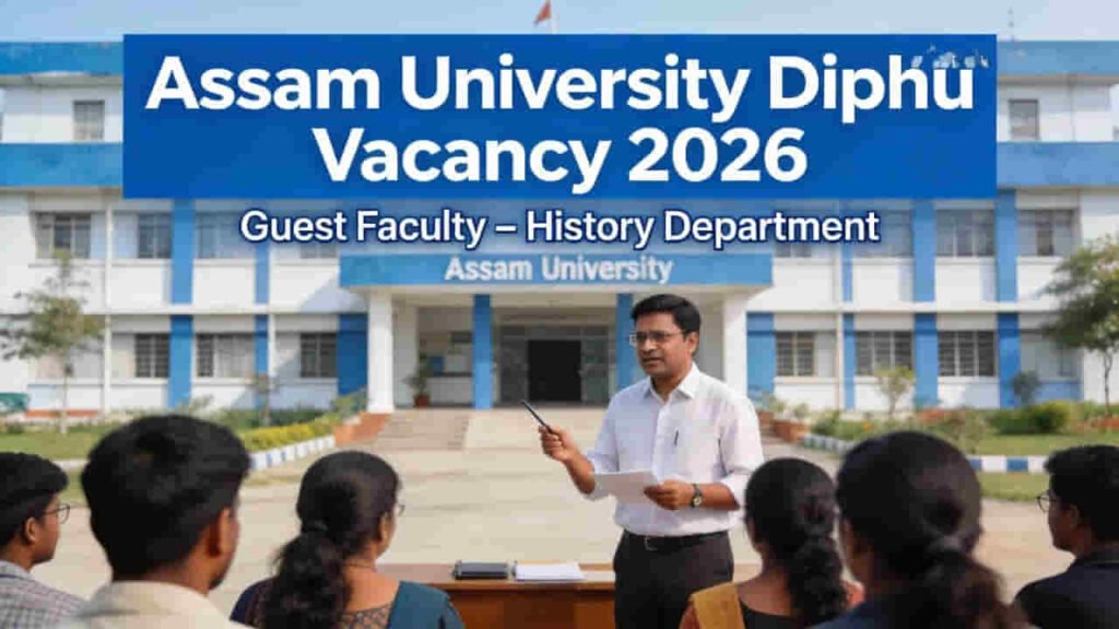 Assam University Diphu Vacancy 2026 Guest Faculty