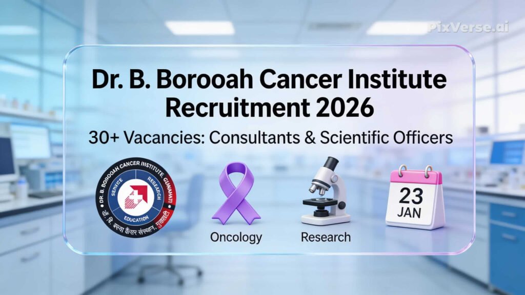 Dr B Borooah Cancer Institute Recruitment 2026 Notification for Consultant and Scientific Officer Vacancies