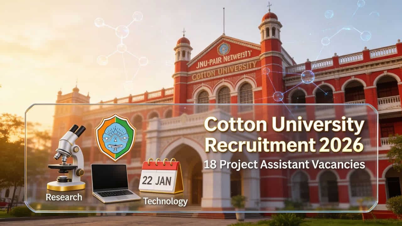 Cotton University Recruitment 2026 Notification for 18 Project Assistant Vacancies