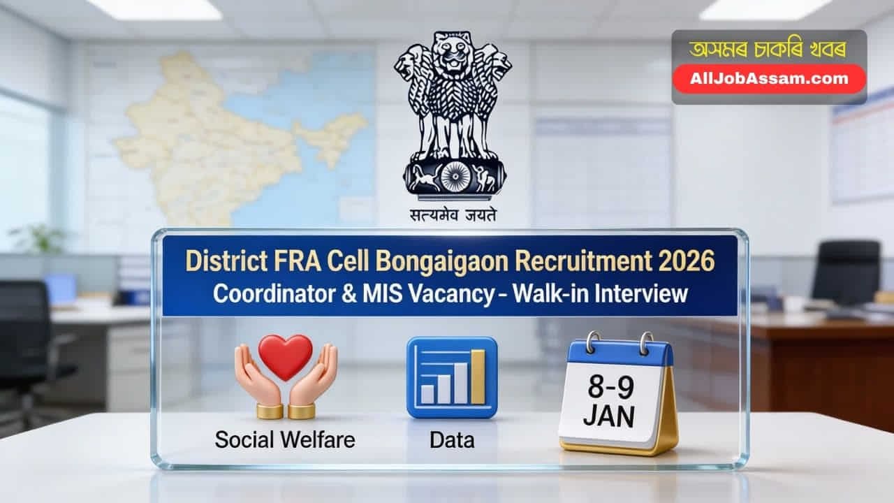 District FRA Cell Bongaigaon Recruitment 2026 Walk-in Interview for Coordinator and MIS Vacancy