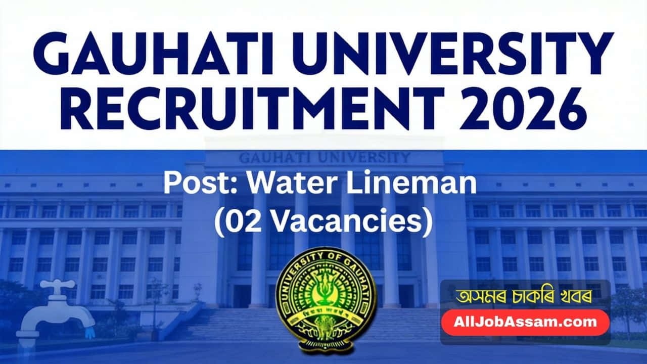 Gauhati University Water Lineman Recruitment 2026