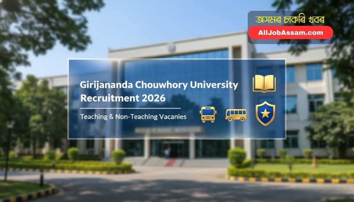 Girijananda Chowdhury University Recruitment 2026 Notification for Faculty and Staff Vacancies