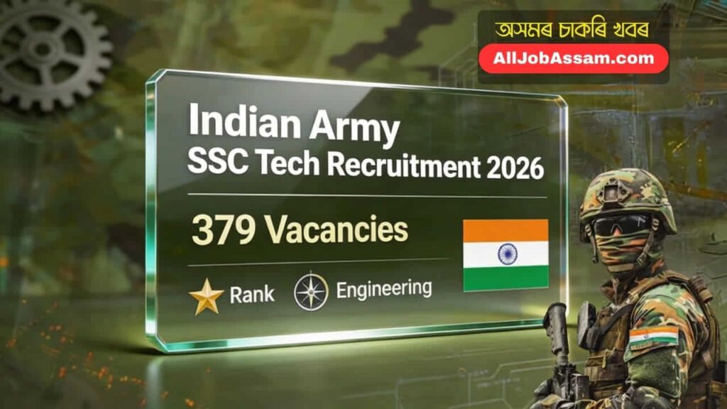 Indian Army SSC Officer Recruitment 2026 Notification for 379 Technical Posts