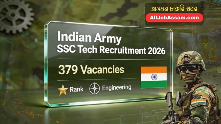Indian Army SSC Officer Recruitment 2026 Notification for 379 Technical Posts