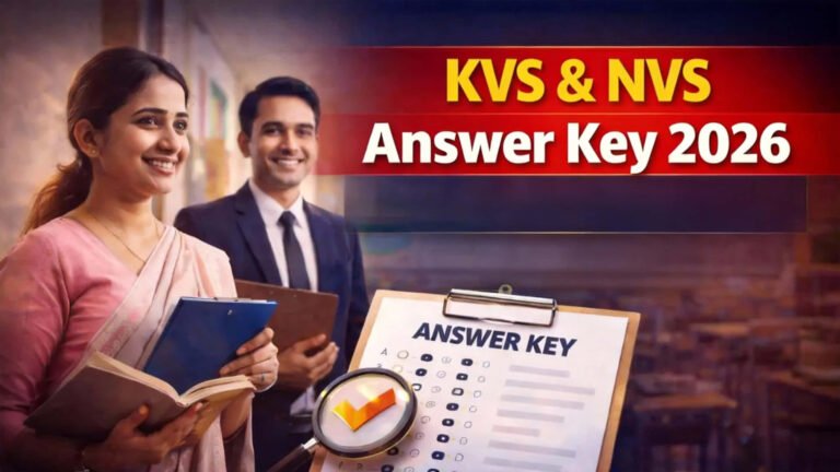 KVS and NVS Answer Key 2026 Check Online