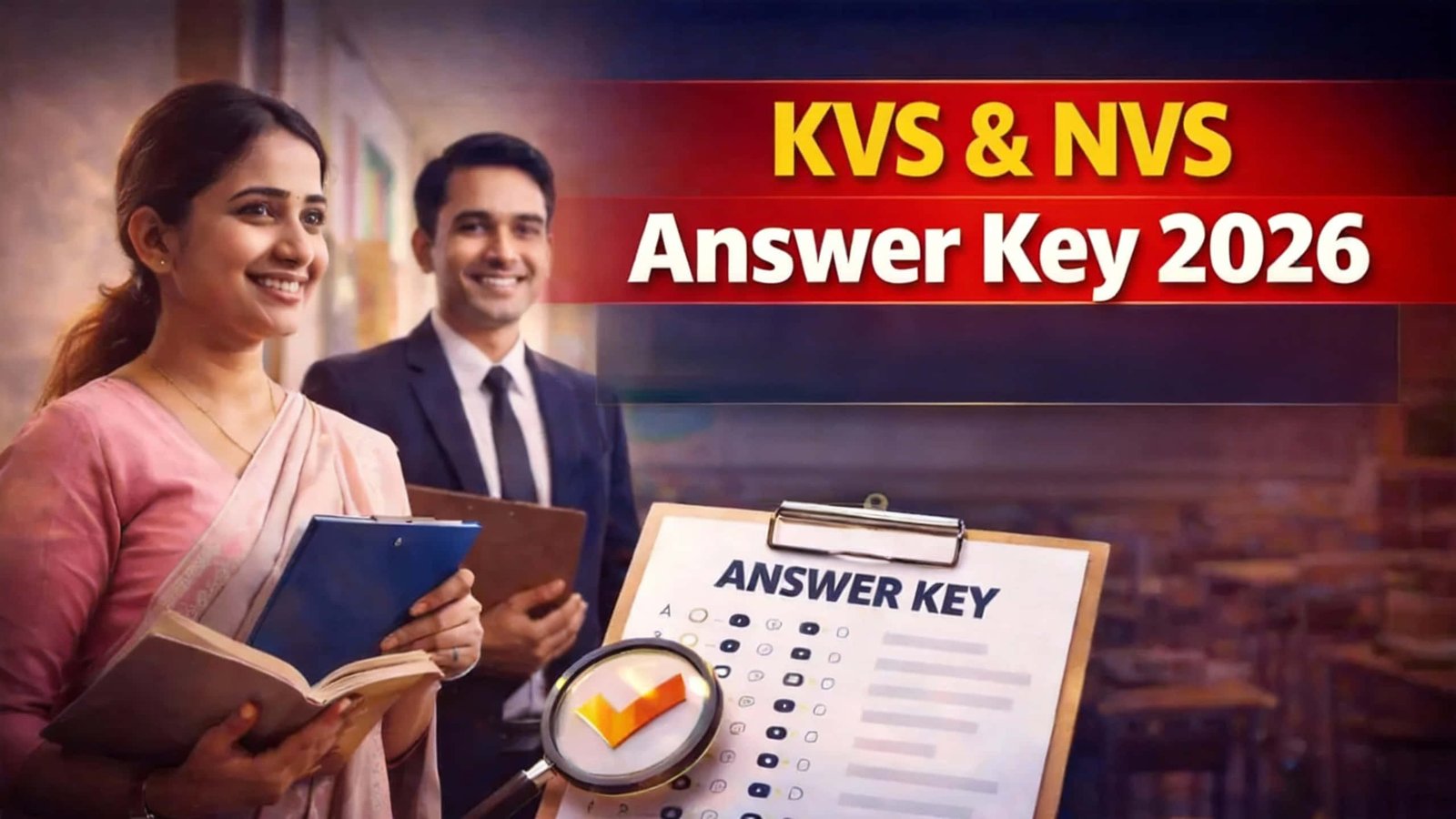 KVS and NVS Answer Key 2026 Check Online