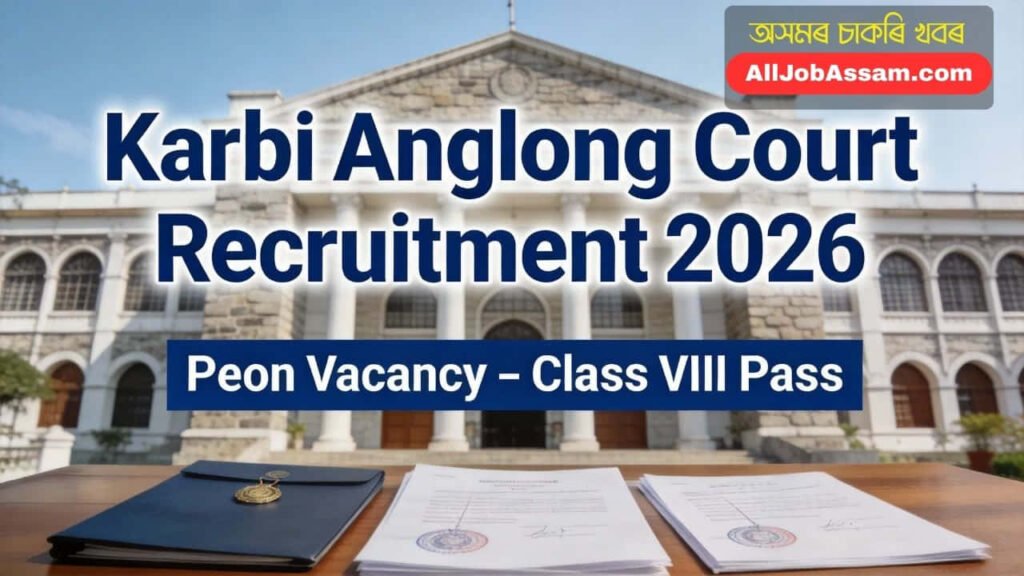 Karbi Anglong District Court Recruitment 2026: Peon Vacancy Apply Offline
