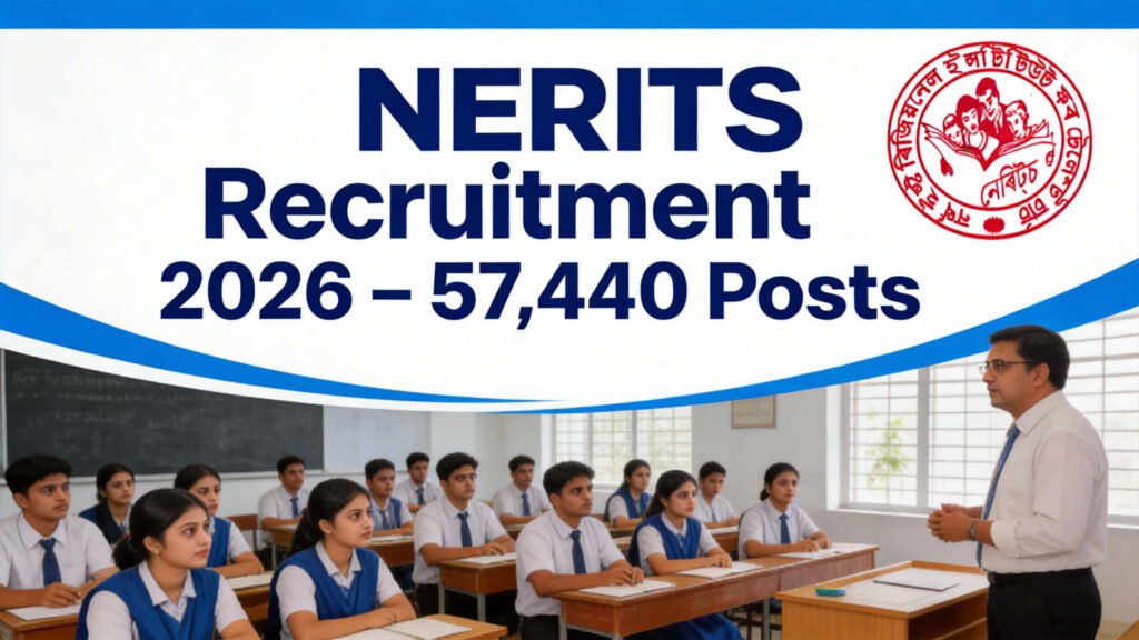 NERITS Recruitment 2026: Apply for 57,440 Educational Centre Supervisor Vacancies in Assam