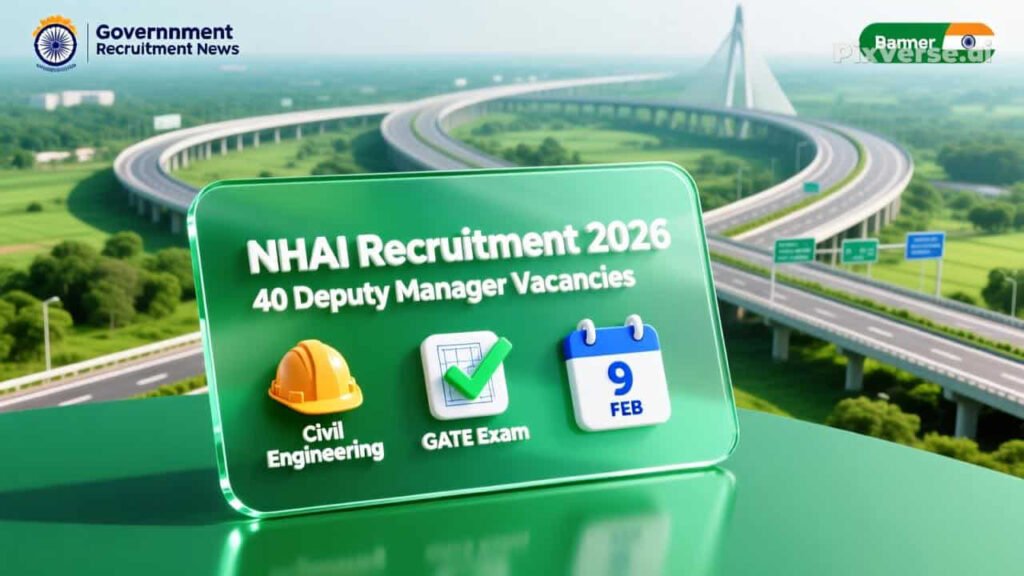 NHAI Recruitment 2026 Notification for 40 Deputy Manager Technical Civil Engineering Vacancies