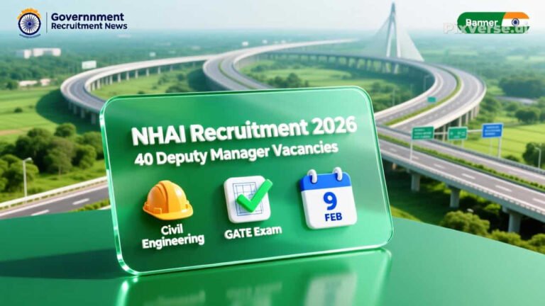 NHAI Recruitment 2026 Notification for 40 Deputy Manager Technical Civil Engineering Vacancies