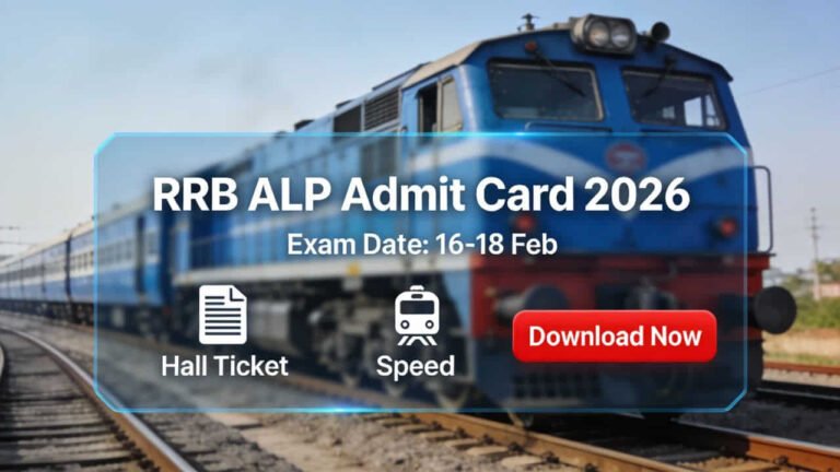 RRB ALP Admit Card 2026 Download and Exam Date Notice for 9970 Vacancies