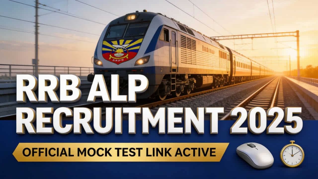 Official banner for RRB ALP Recruitment 2025 Mock Test and Exam Dates.