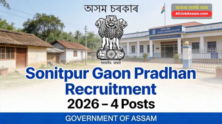Sonitpur Recruitment 2026 for Gaon Pradhan Posts