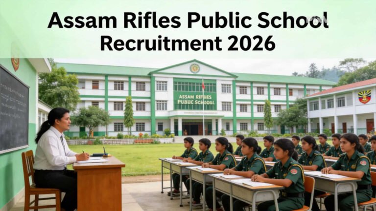 Assam Rifles Public School Recruitment 2026