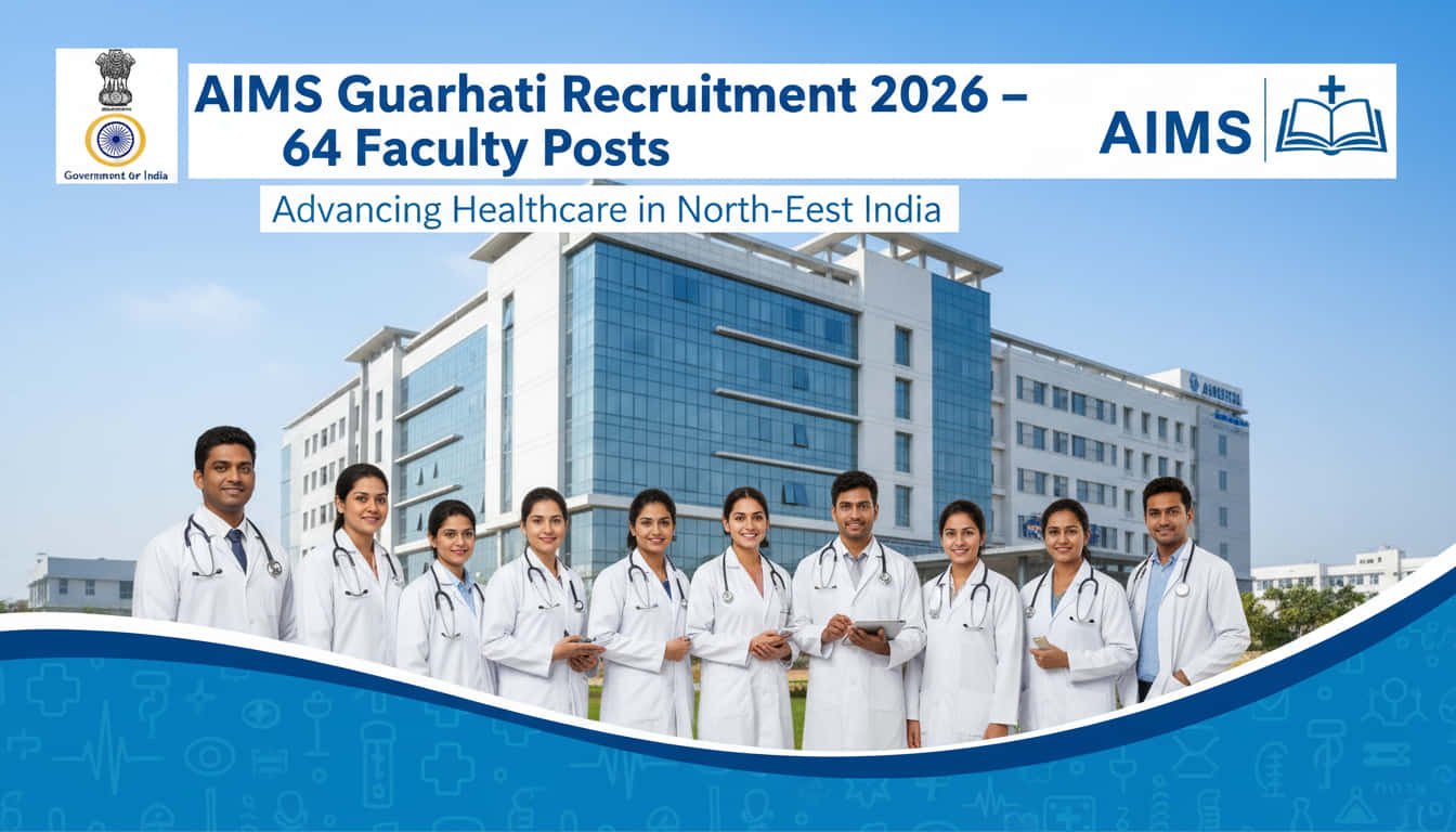 AIIMS Guwahati 64 Faculty Posts 2026