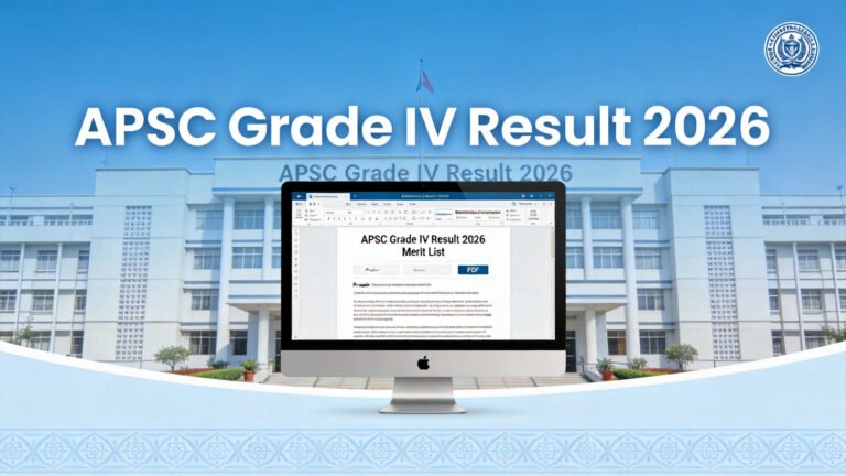 APSC Grade IV Result 2026 Screening Test Merit List PDF