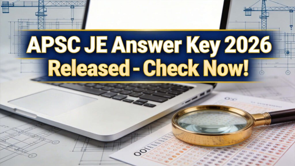 APSC JE PHED Provisional Answer Key 2026 Released: Download Junior Engineer Provisional Key & Submit Objections