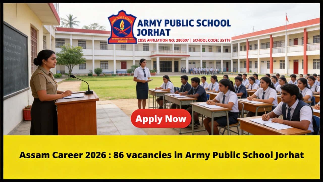 Army Public School Jorhat Recruitment 2026