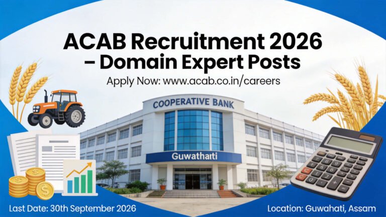 ACAB Domain Expert Vacancy 2026 Guwahati