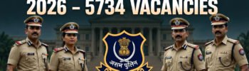SLPRB Assam Police Recruitment 2026 notification for 5734 posts