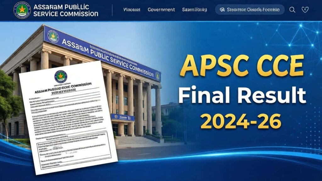 APSC CCE Result 2024 – Final Result Declared for 288 Posts