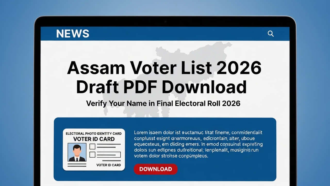Assam voter list 2026 draft electoral roll PDF download online banner